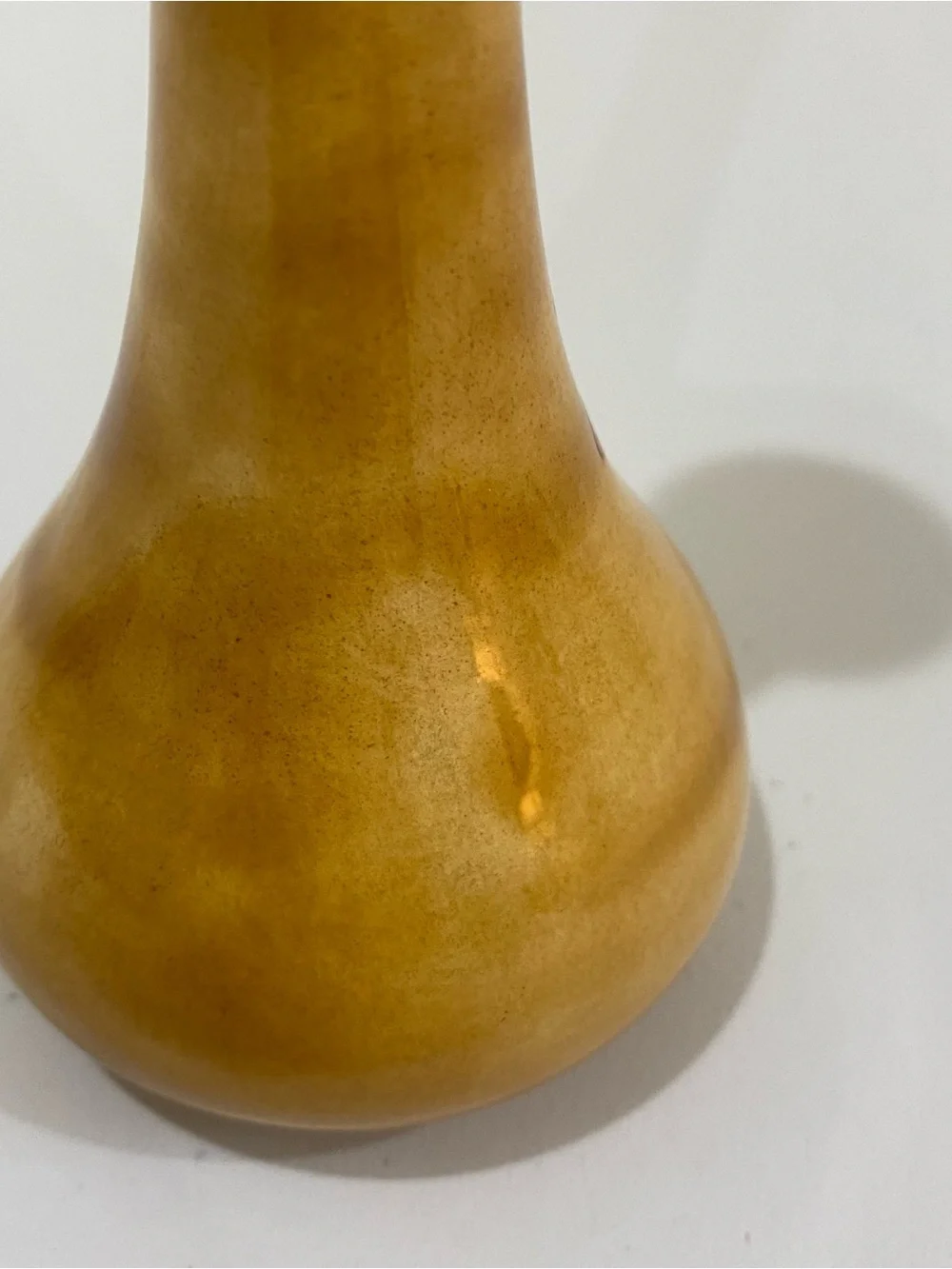 Vintage Hand Painted Cardinal Ceramic Glazed Bud Flower Vase 6” MCM Rustic
